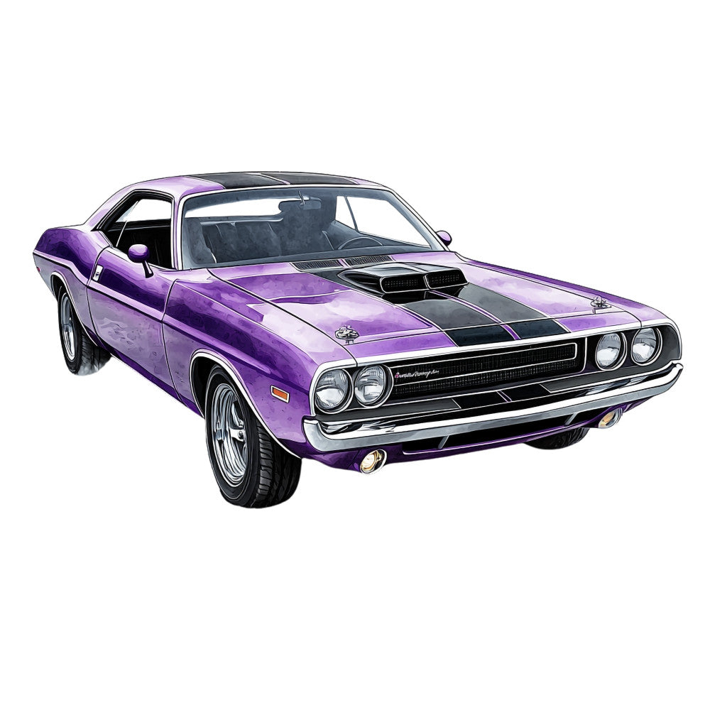 Muscle Cars Fabric Panel 18 QuiltingFabricPanels