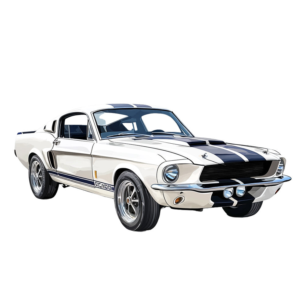 Muscle Cars Fabric Panel 3 QuiltingFabricPanels