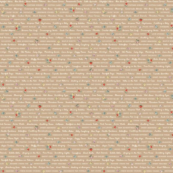 My Favorite Things - Love Letters - Brown 44" / 45" Fabric Per Yard