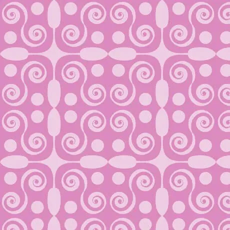 My Watercolor Garden - Geo Scroll - Pink 44" / 45" Fabric Per Yard The Fabric Company