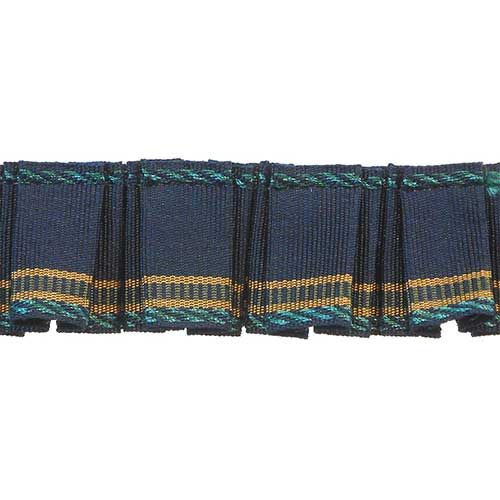 Mystique Collection - 1 3/4" width PLEATED TRIM (25 Yard Roll) - BF-1328-05/10 Navy and Gold