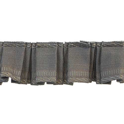 Mystique Collection - 1 3/4" width PLEATED TRIM (25 Yard Roll) - BF-1328-49 Metal Grey