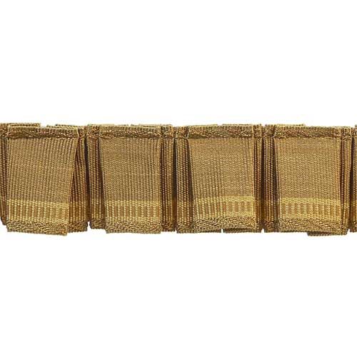 Mystique Collection - 1 3/4" width PLEATED TRIM (25 Yard Roll) - BF-1328-61/18 Mocha and Gold