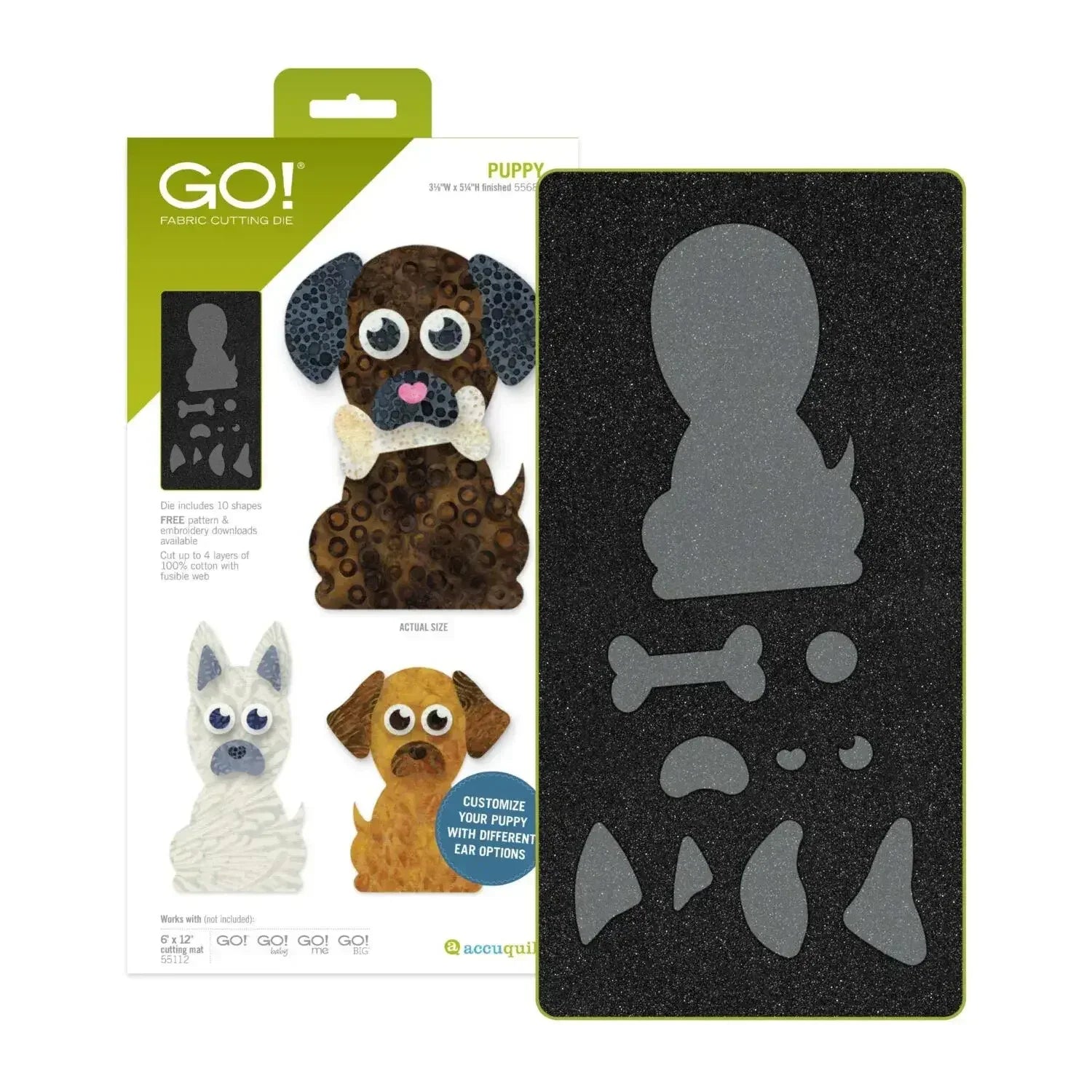 AccuQuilt GO Puppy die for die cutting