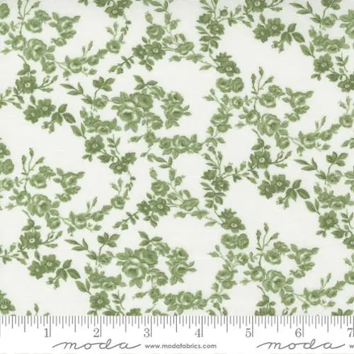 Nantucket Summer Cream Grass Surfside Small Floral 44"/45" Fabric Per Yard Moda Fabrics & Supplies