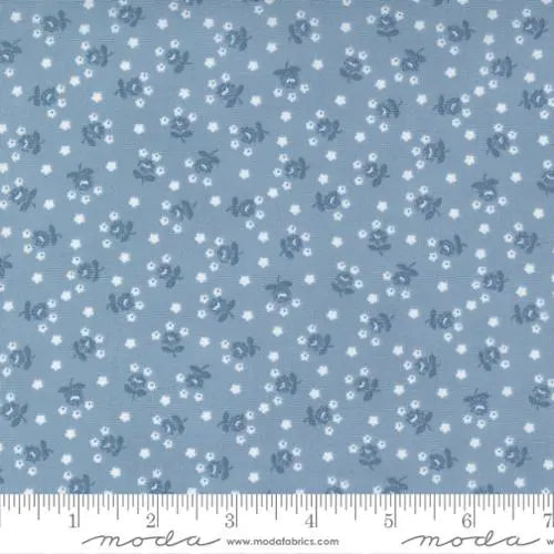 Nantucket Summer Light Blue Fairground Small Floral 44"/45" Fabric Per Yard Moda Fabrics & Supplies