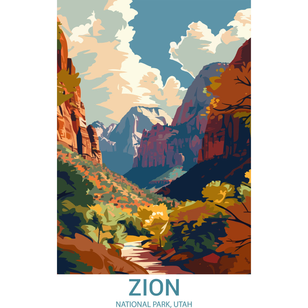 National Parks Posters Fabric Panel 17 QuiltingFabricPanels