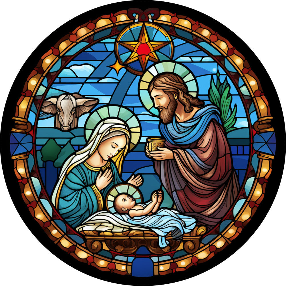 Nativity Christmas Ornaments Fabric Panel 35 QuiltingFabricPanels