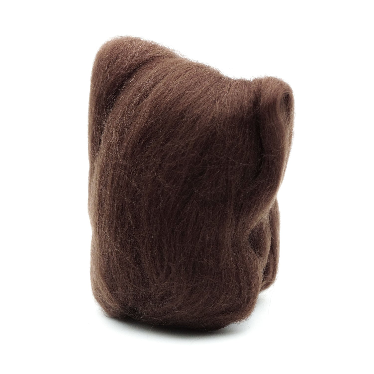 Natural Wool Roving (Brown)
