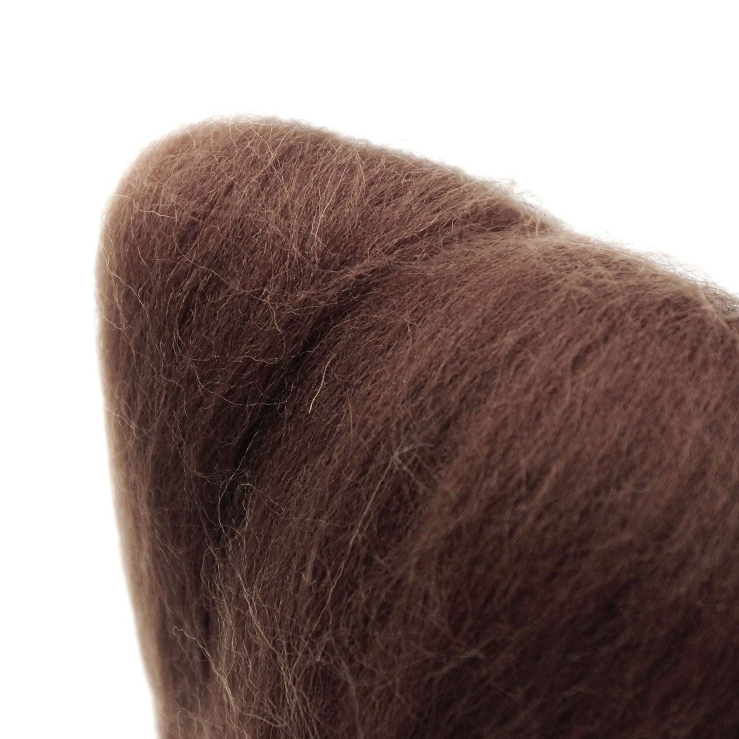 Natural Wool Roving (Brown)