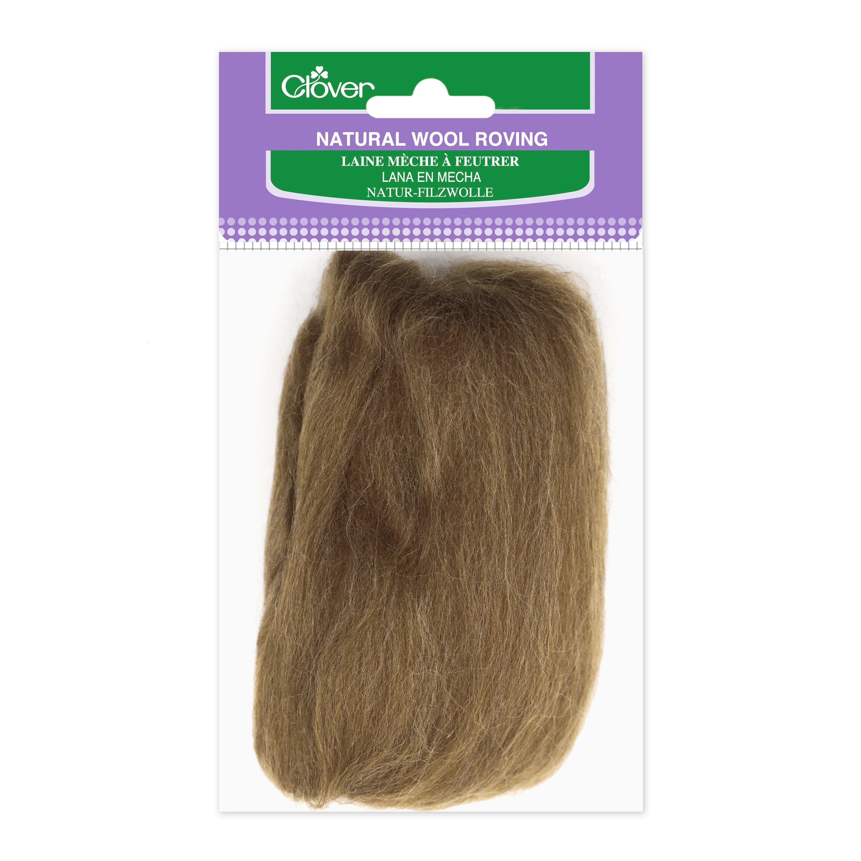 Natural Wool Roving (Caramel)