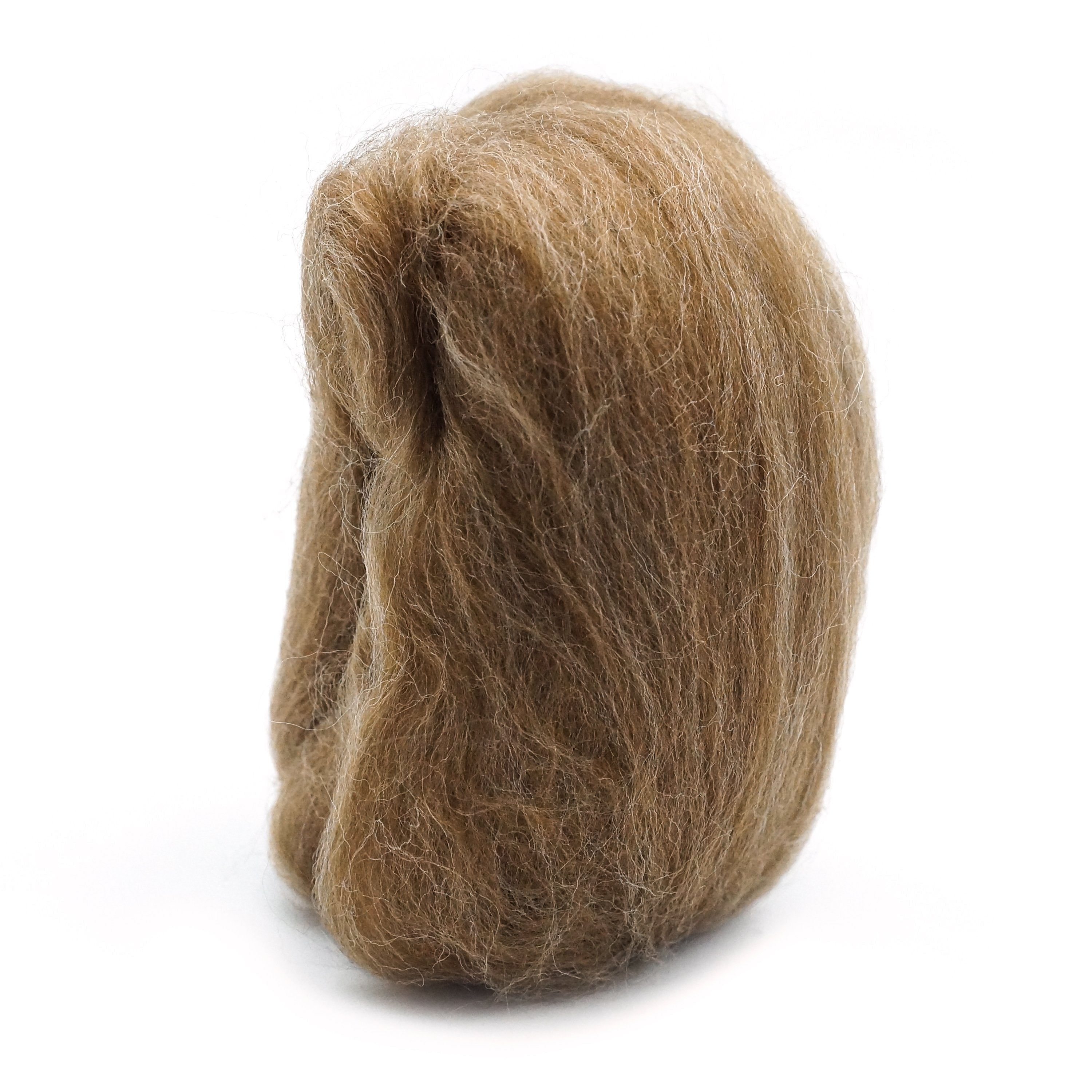 Natural Wool Roving (Caramel)