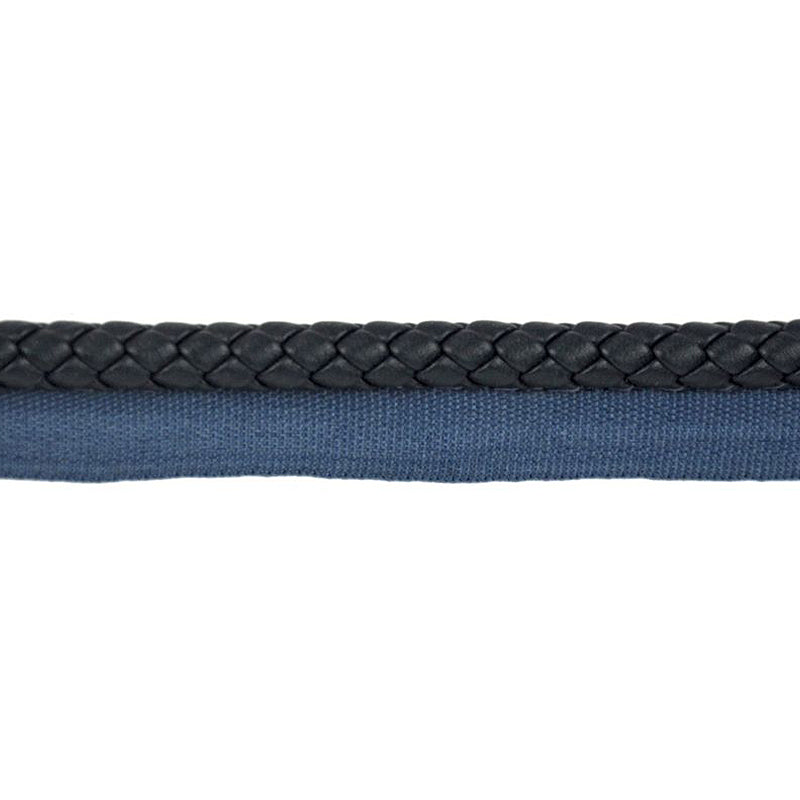 Navy Blue Braided Lip Cord Trim, 3/8-inch X 5 Yards – Decorative Upholstery Cord with Sew-On Tape for Furniture, Pillows, Sewing