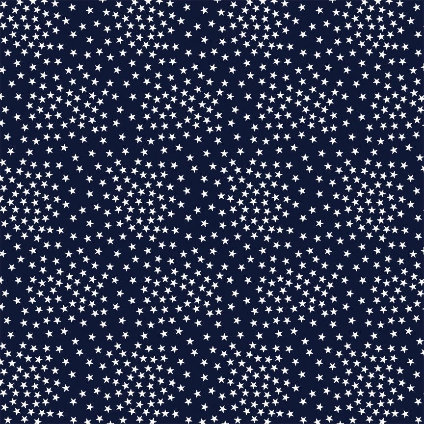 Navy Stars Path to Freedom Cotton 44"/45" Fabric Per Yard