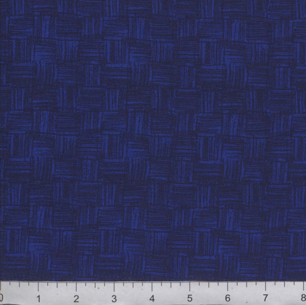 Navy Wicker 45" Wide Cotton Fabric Per Yard