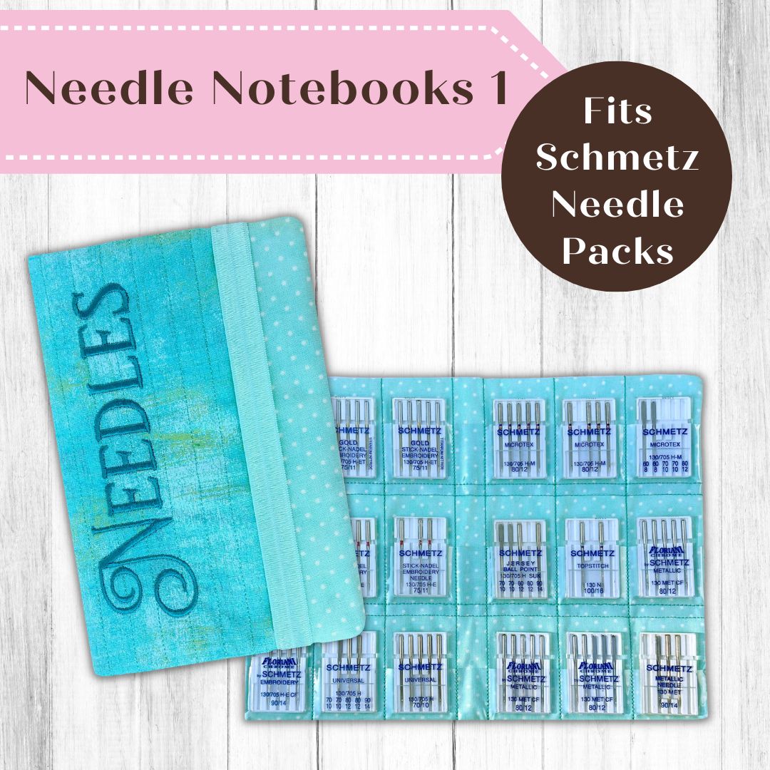 Needle Notebooks 1 AND 2 In-the-Hoop Embroidery Designs Pickle Pie Designs