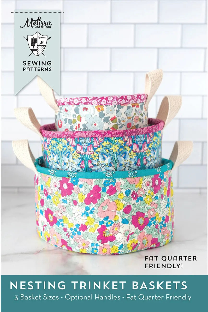 Nesting Trinket Baskets Sewing Pattern - Linda's Electric Quilters