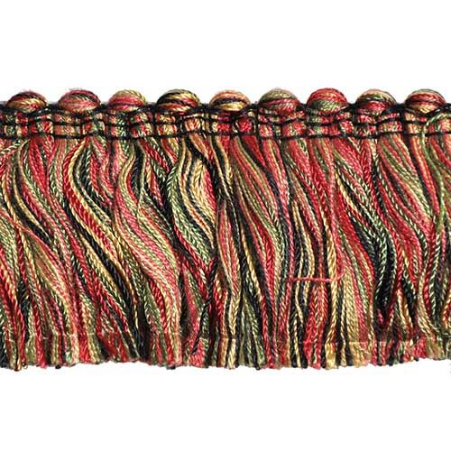 Newport Collection 2" Brush Fringe (25 YD ROLL) in Black/Olive - BF-4008-02-36