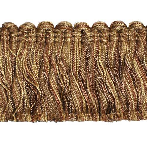 Newport Collection 2" Brush Fringe (25 YD ROLL) in Sable/Beige - BF-4008-16-28