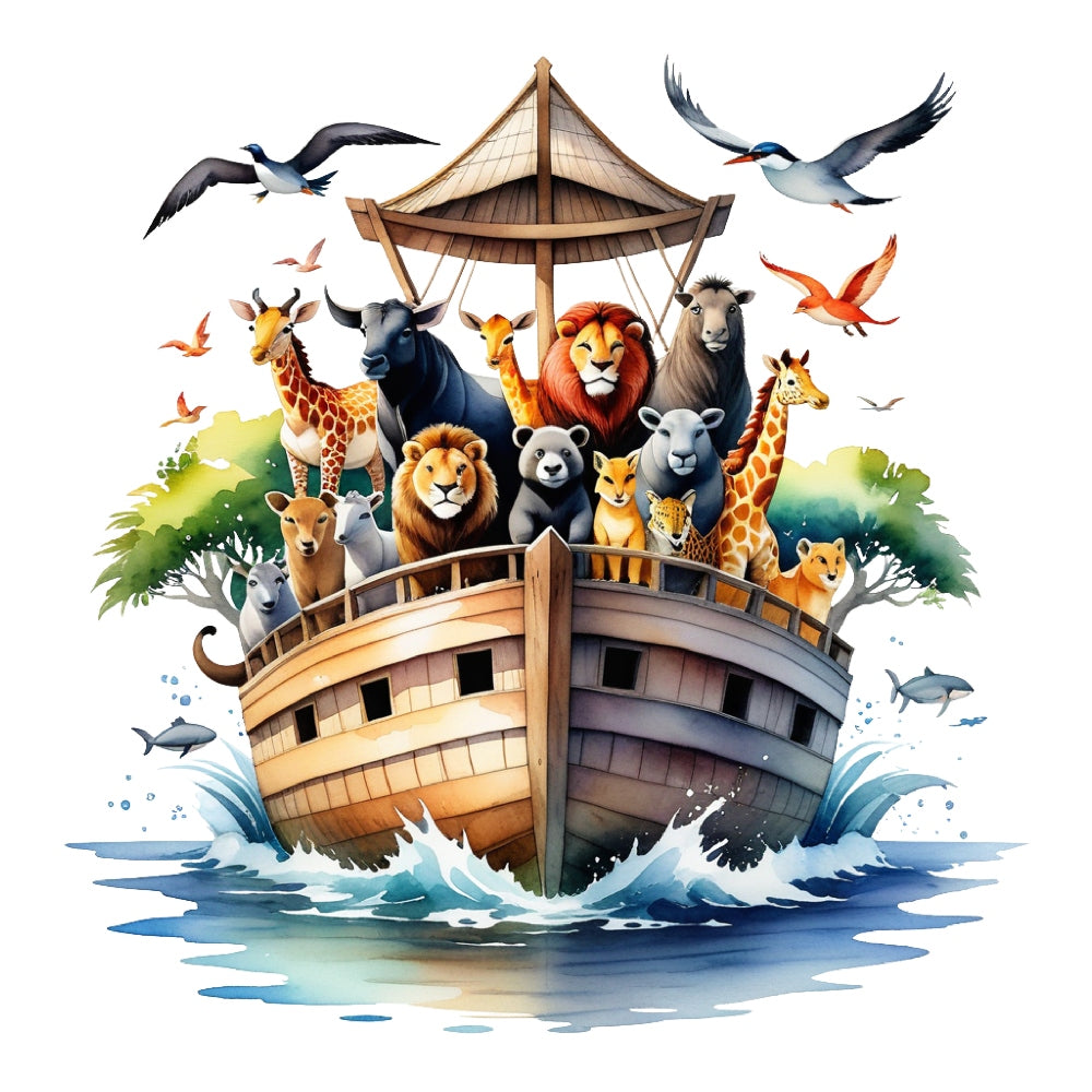 Noah's Ark Round Fabric Panel 13 QuiltingFabricPanels