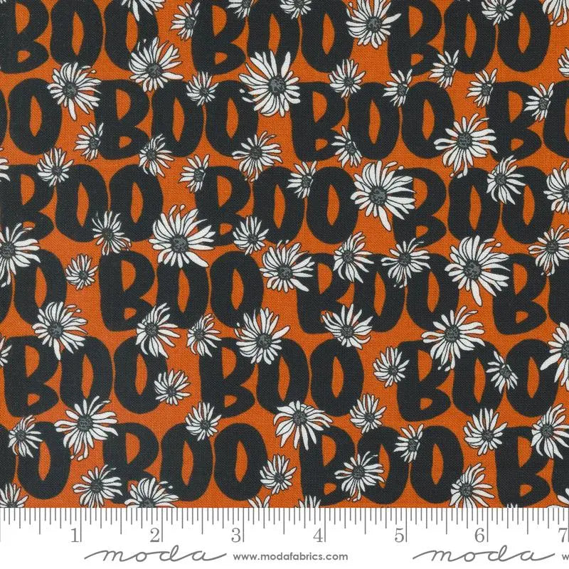 Noir Pumpkin Boo Orange 44"/45" Fabric Per Yard Moda Fabrics & Supplies