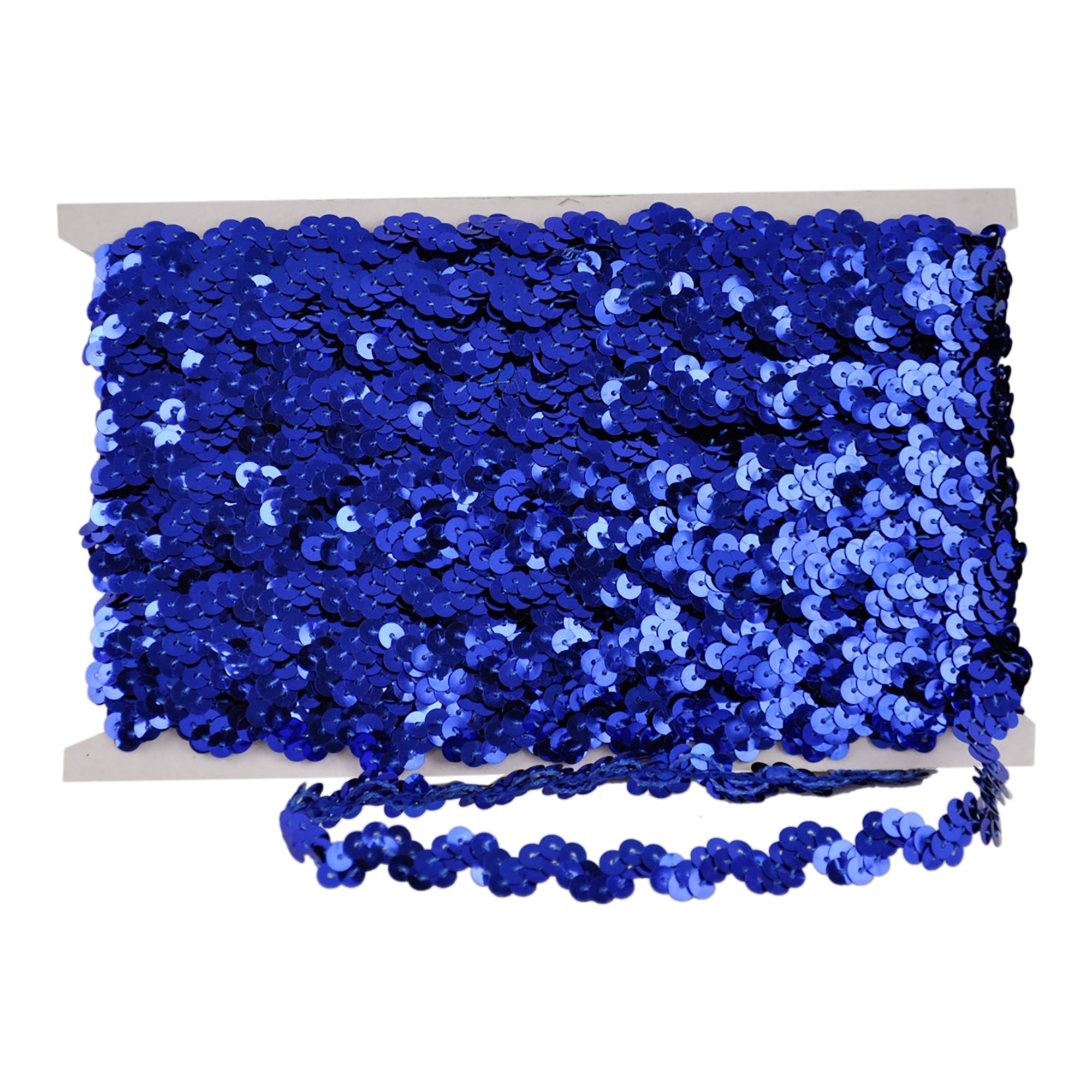 Non-Stretch Sequin Trim - 1/2" Width (25 Yard Roll) - BQ-304-04 Royal Blue