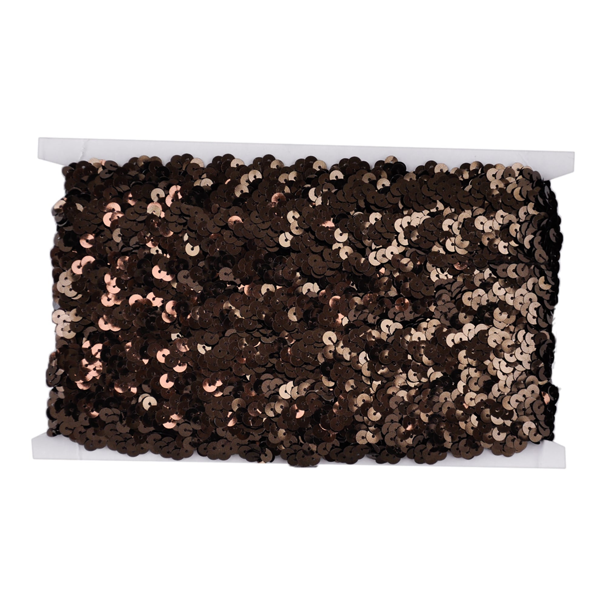 Non-Stretch Sequin Trim - 1/2" Width (25 Yard Roll) - BQ-304-06 Brown