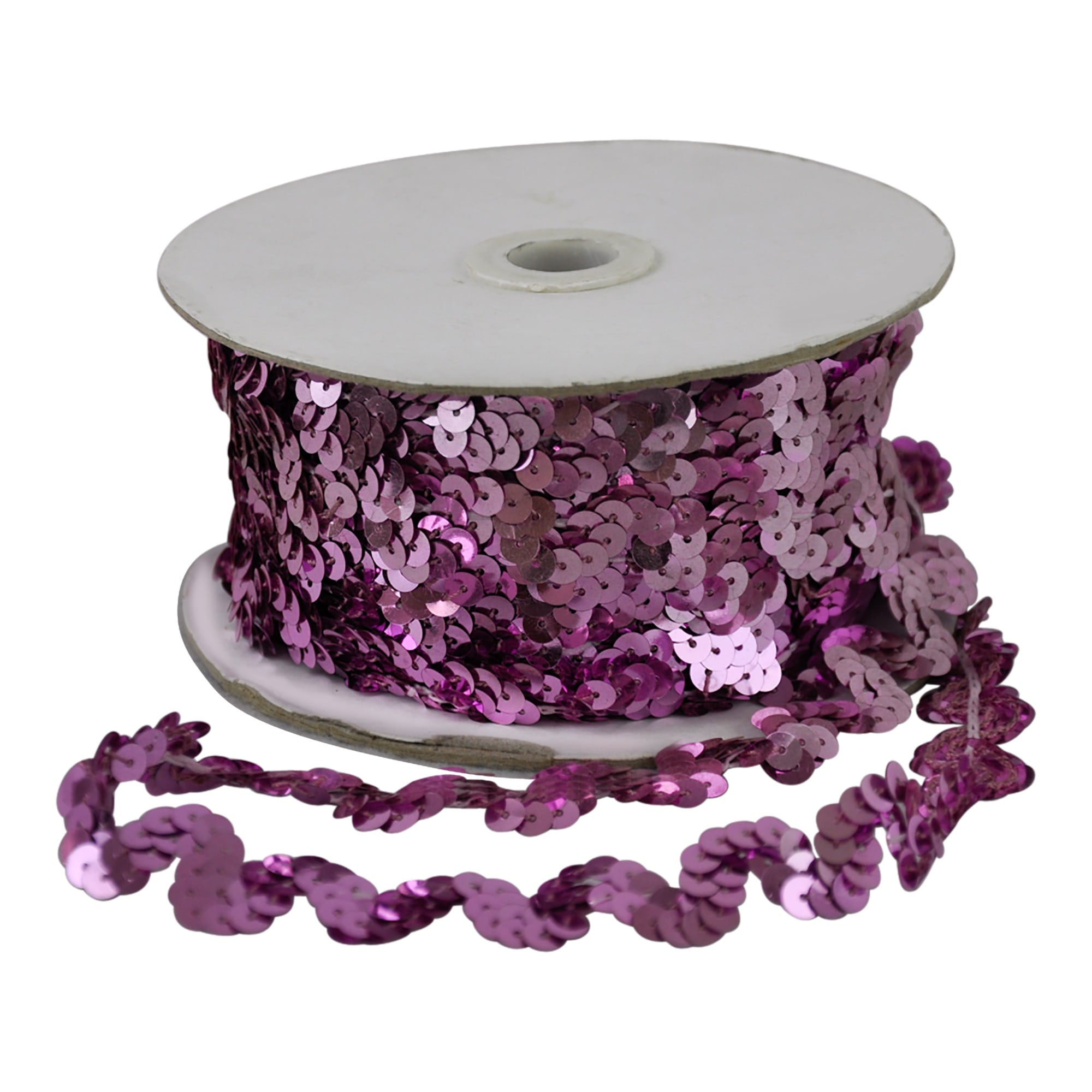 Non-Stretch Sequin Trim - 1/2" Width (25 Yard Roll) - BQ-304-20 Pink