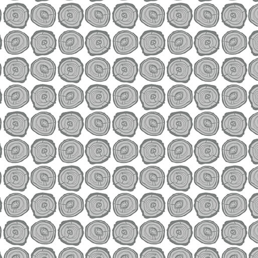 Nordic Cabin - Log - Grey 44" / 45" Fabric Per Yard