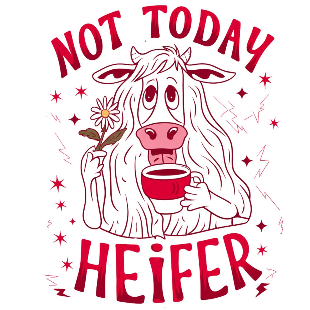 Not Today Heifer Fabric Panel