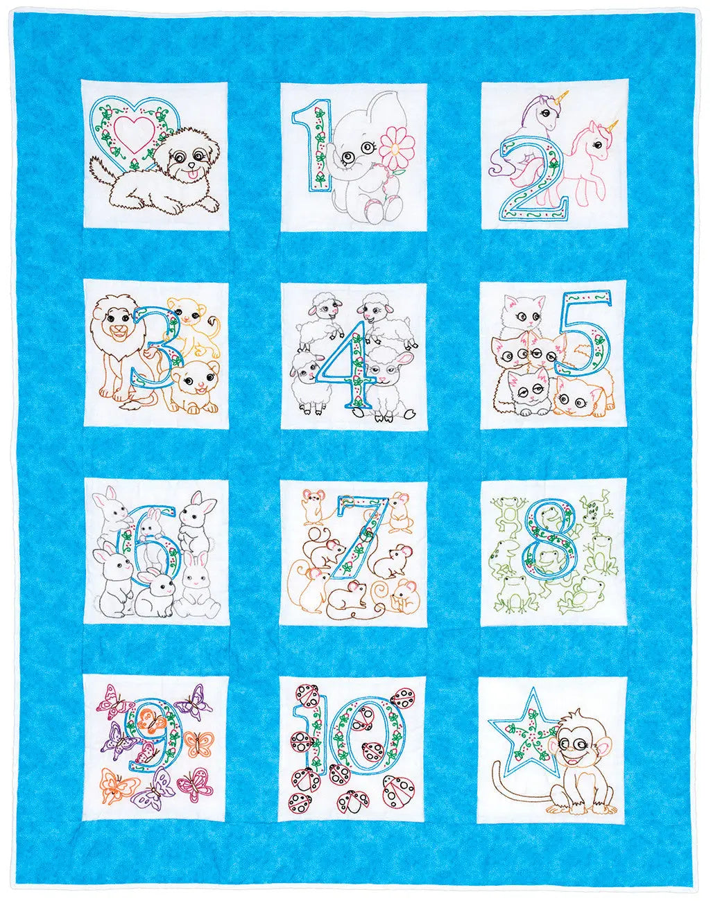 Numbers 1,2,3 Nursery Quilt Blocks - Linda's Electric Quilters