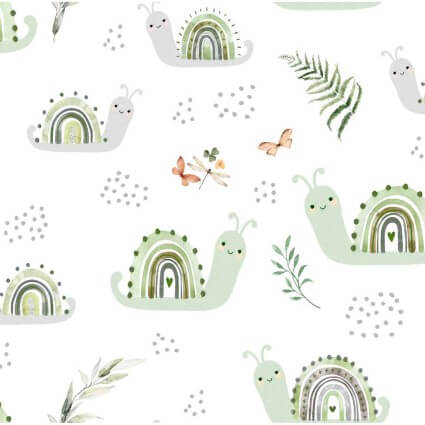 Springs Creative Nursery Flannel nature crawls cotton flannel by the yard