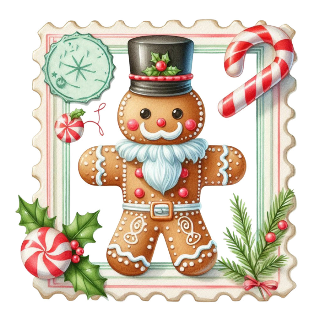 Nutcracker Postage Stamps Fabric Panel 11 QuiltingFabricPanels