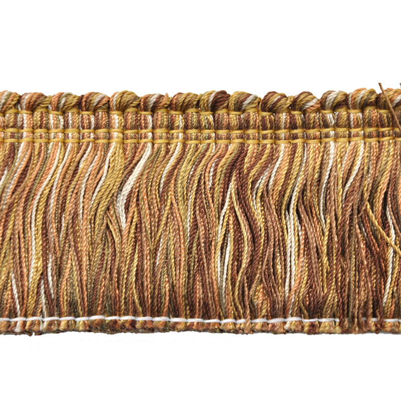 Odyssey Collection - 2" width BRUSH FRINGE (25 Yard Roll) - BF-4031-66/36 Brown and Tan
