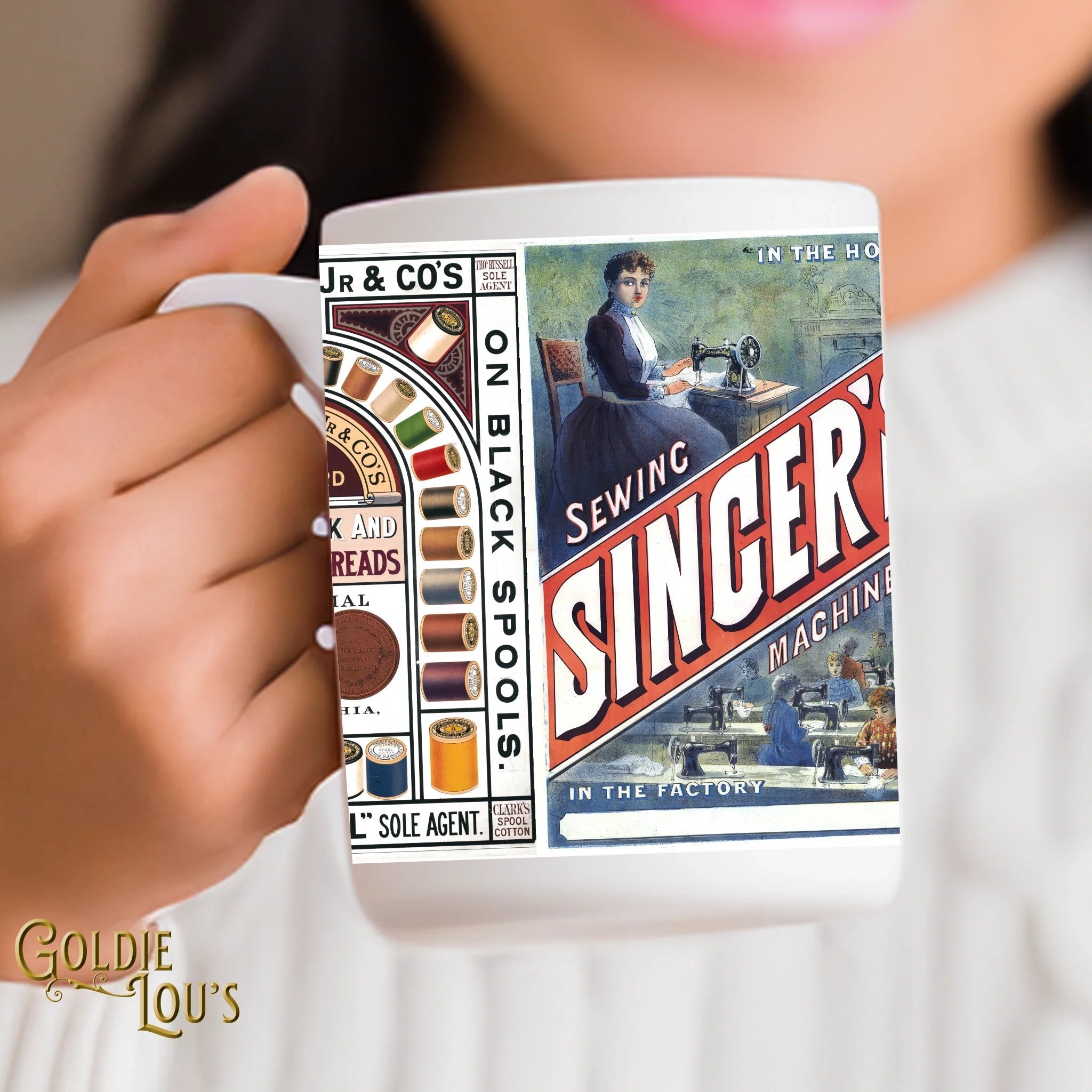 Old Sewing Labels Mug