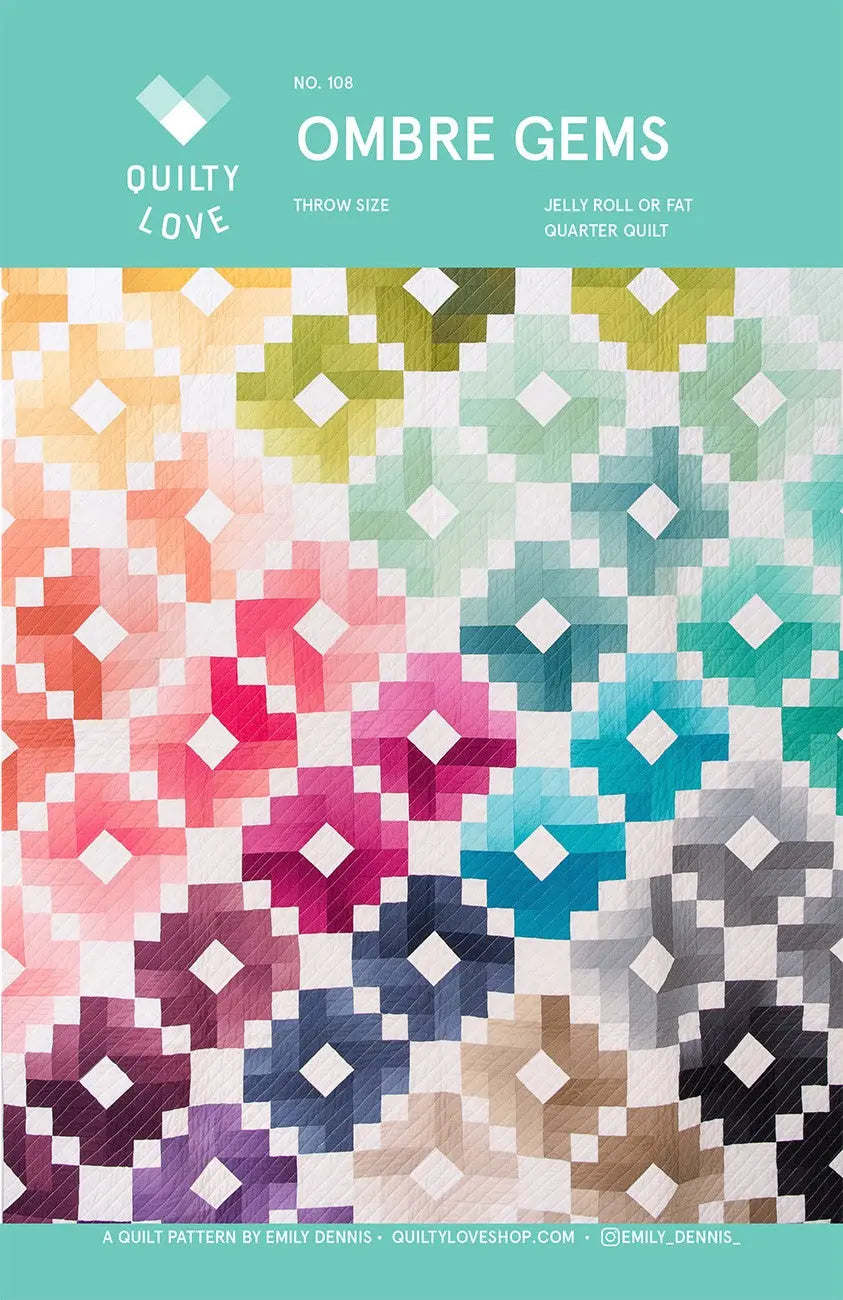 Ombre Gems Quilt Pattern - Linda's Electric Quilters