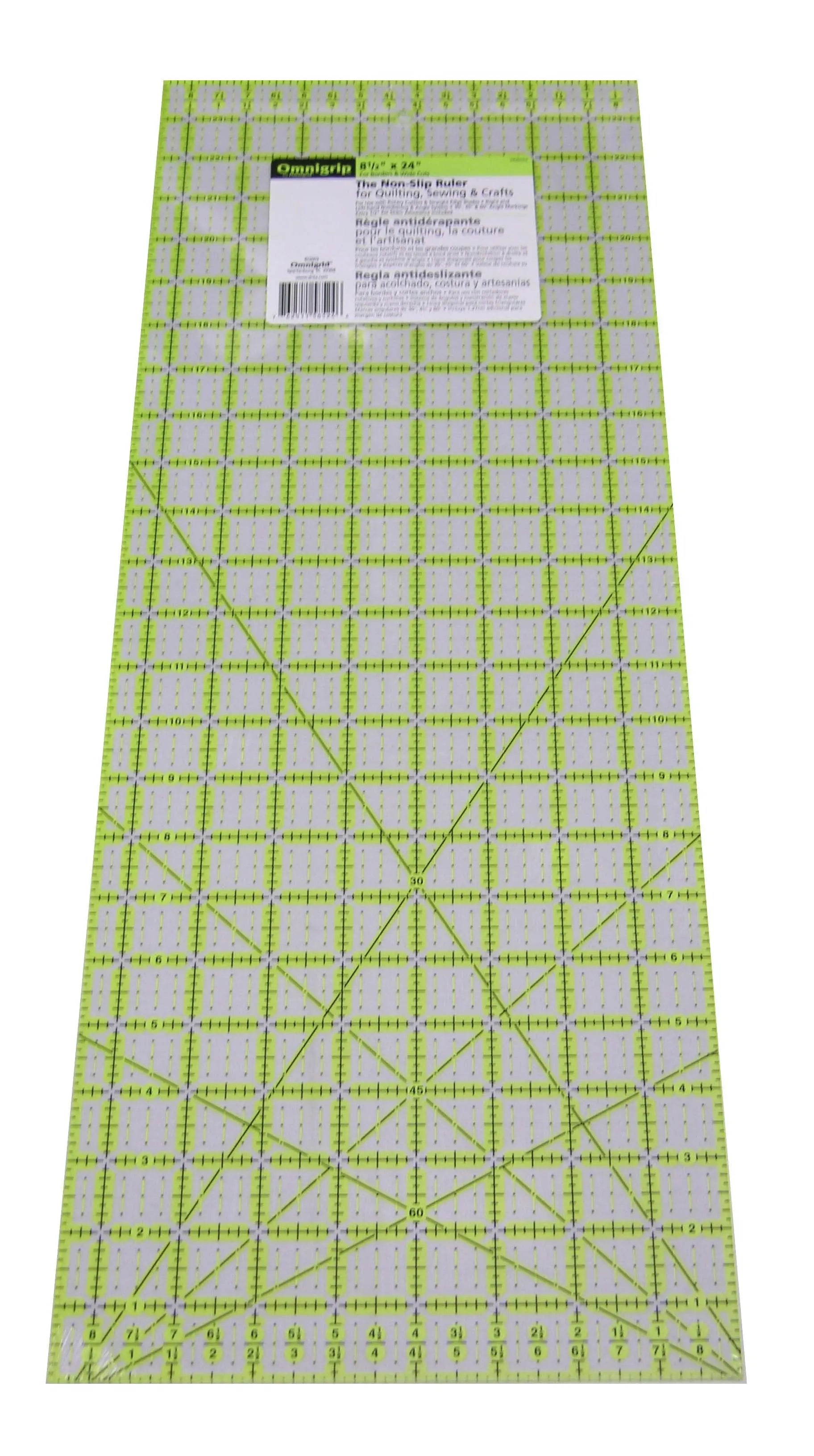Omnigrid Omnigrip Neon Ruler 8-1/2in x 24in