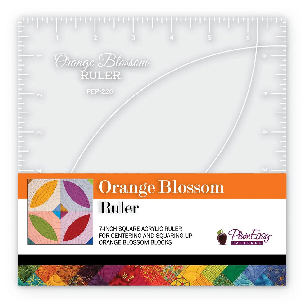 Orange Blossom Ruler - Linda's Electric Quilters