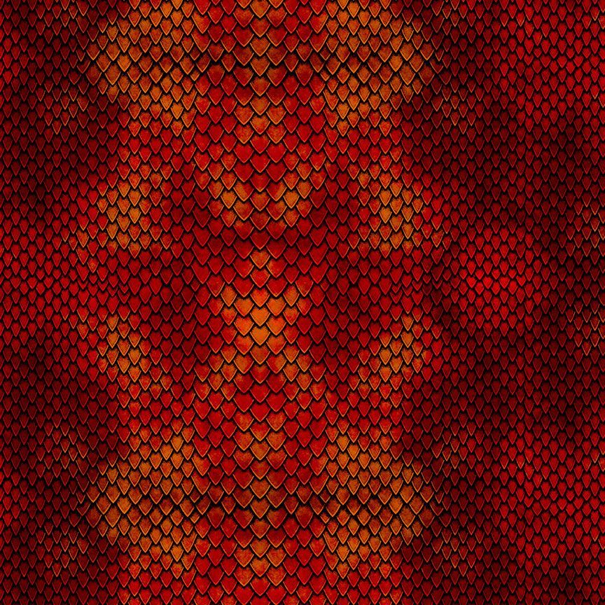 Orange Dragon Scale Cotton 44"/45" Fabric Per Yard