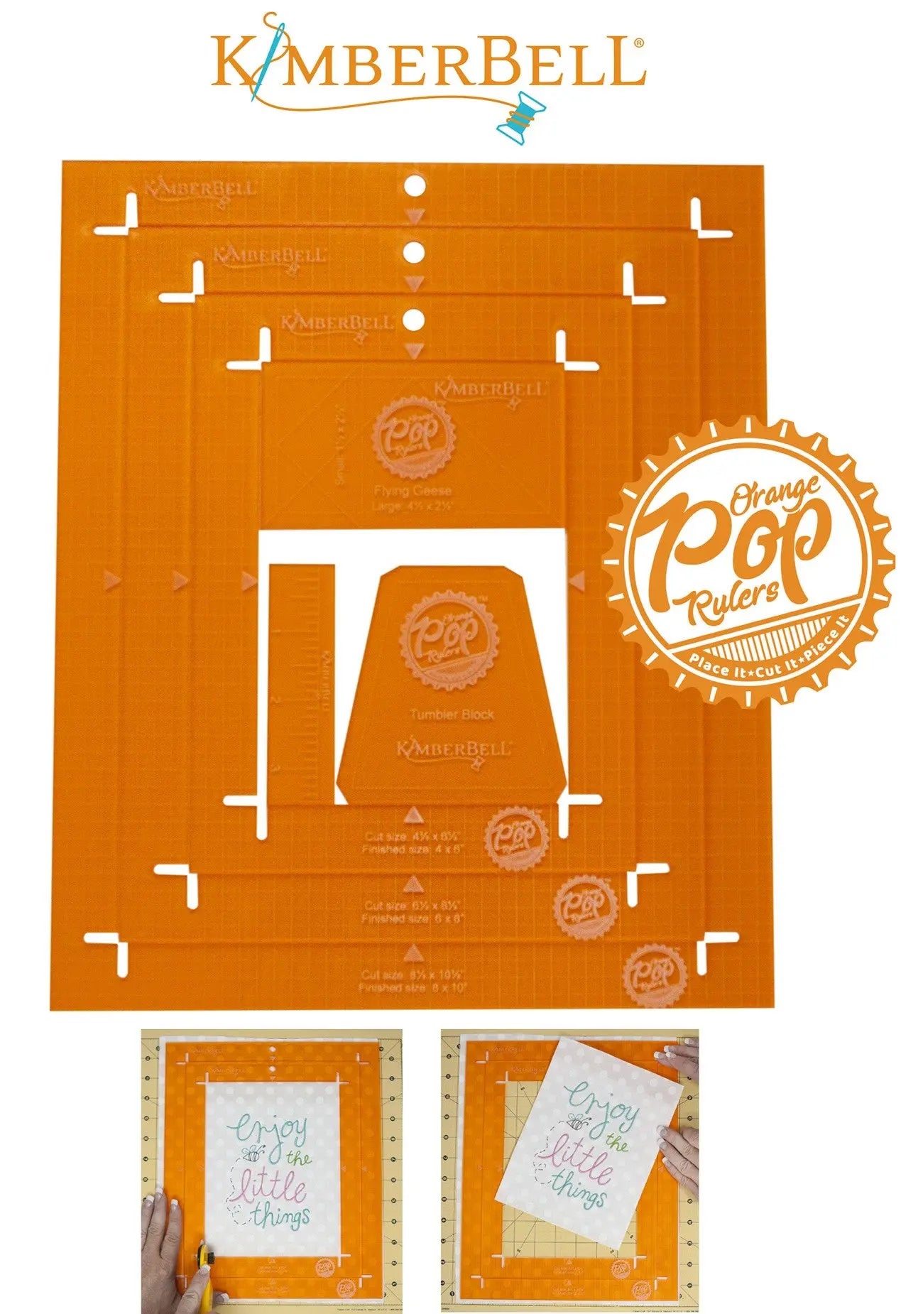 Orange Pop Rulers Rectangle Set - Linda's Electric Quilters