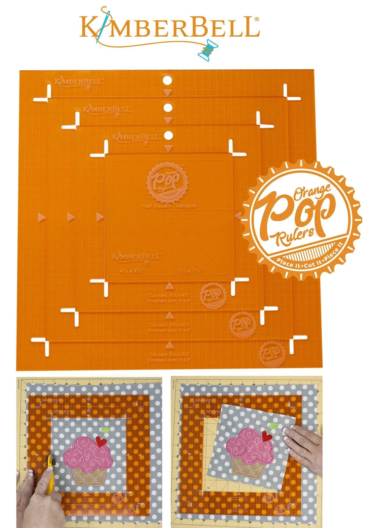Orange Pop Rulers Square Set - Linda's Electric Quilters