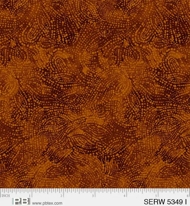 Orange Rust Serenity Cotton Wideback Fabric ( 1 7/8 yard pack )