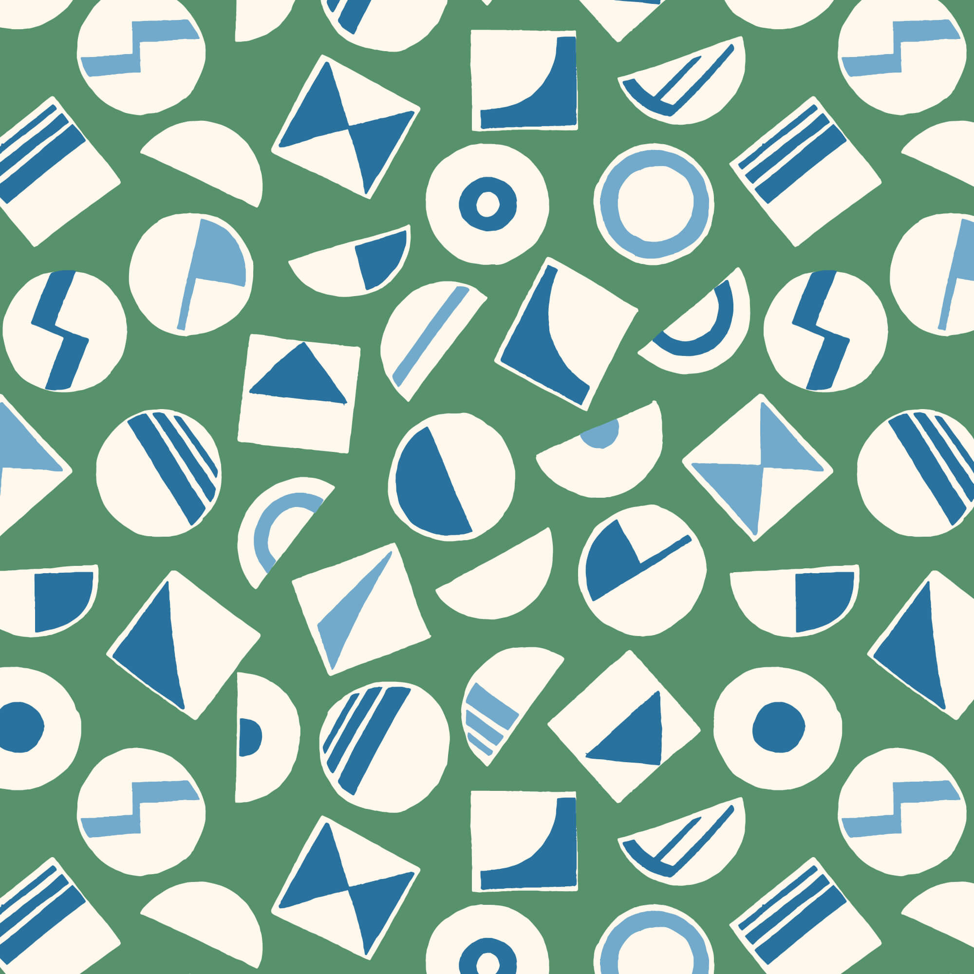 Orchard Deco - Bop - Green 44" / 45" Fabric Per Yard