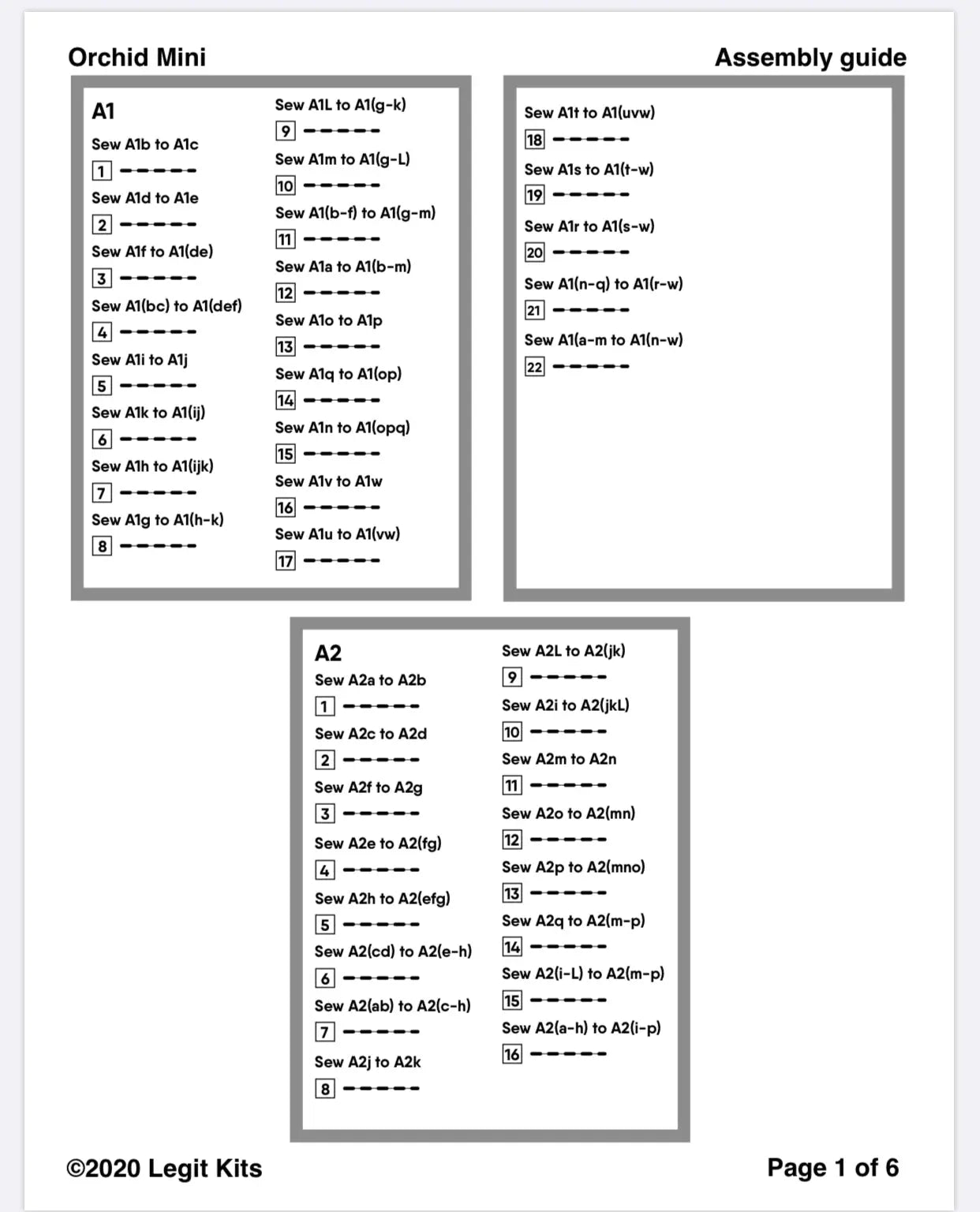 Orchid Mini Quilt Kit Legit Kits