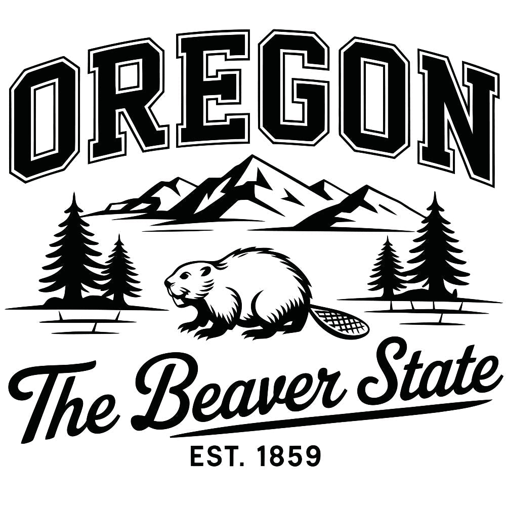 Oregon Black and White Fabric Panel