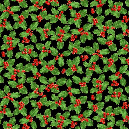 Winter Rose Holly 44"/45" Fabric Per Yard