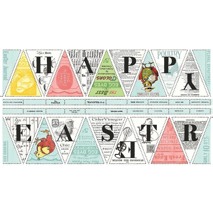 RB Happy Easter Bunting Panel - Egg Hunt