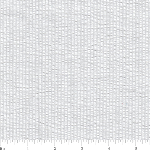 White Stripe Seersucker Fabric - Reorderable