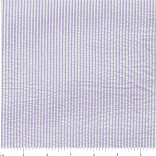 Lavender Stripe Seersucker Fabric - Reorderable