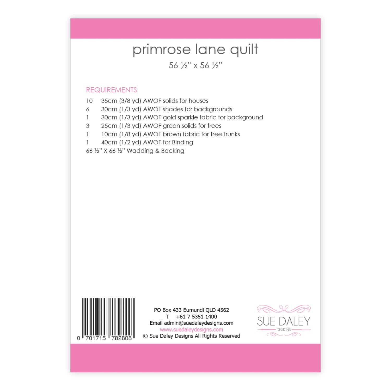 Primrose Lane Quilt Pattern